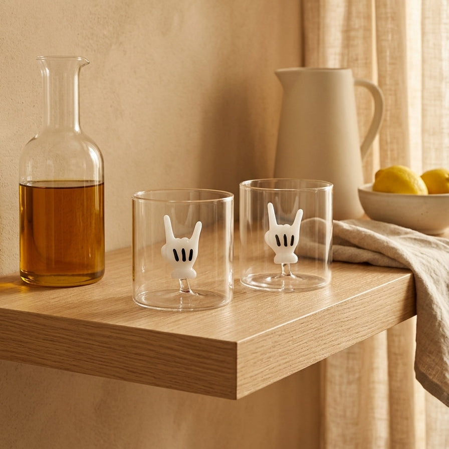 Monterey - Lot De 2 Gobelets Mains - Verre Borosilicate - 250ml
