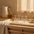 Monterey - Lot De 2 Gobelets Peluche Roses - Verre Borosilicate - 250ml