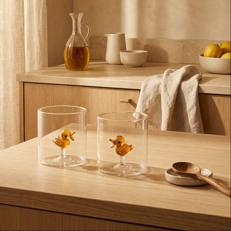 Monterey - Lot De 2 Gobelets Canards - Verre Borosilicate - 250ml