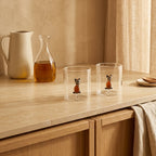 Monterey - Lot De 2 Gobelets Chat Siamois - Verre Borosilicate - 250ml