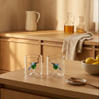 Monterey - Lot De 2 Gobelets Colibris - Verre Borosilicate - 250ml