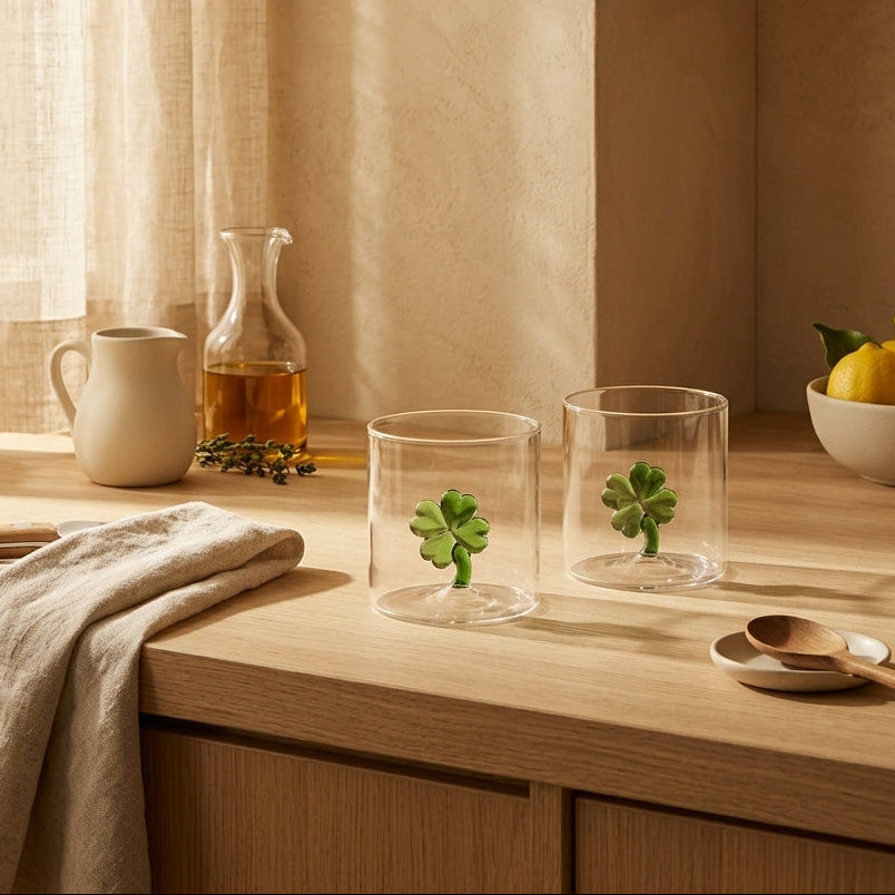 Monterey - Lot De 2 Gobelets Quatre-Feuilles - Verre Borosilicate - 250ml