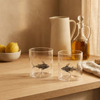 Monterey - Lot De 2 Gobelets Requins - Verre Borosilicate - 250ml