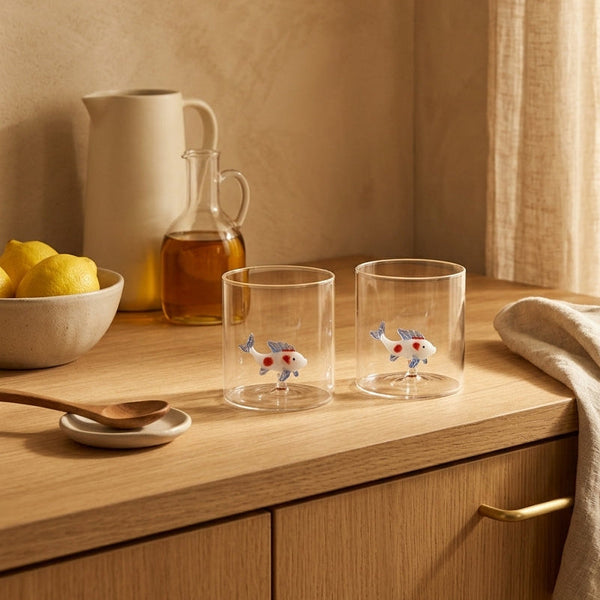 Monterey - Lot De 2 Gobelets Carpes - Verre Borosilicate - 250ml