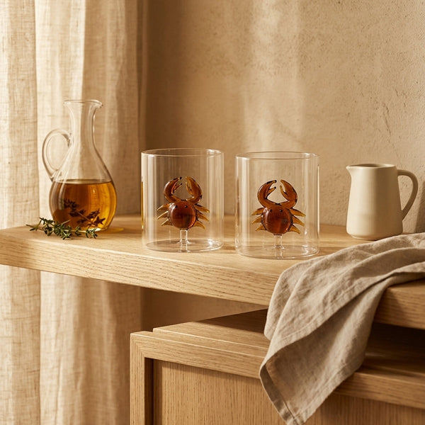 Monterey - Lot De 2 Gobelets Crabes - Verre Borosilicate - 250ml