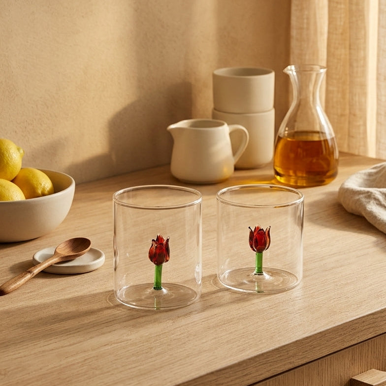 Monterey - Lot De 2 Gobelets Tulipes - Verre Borosilicate - 250ml