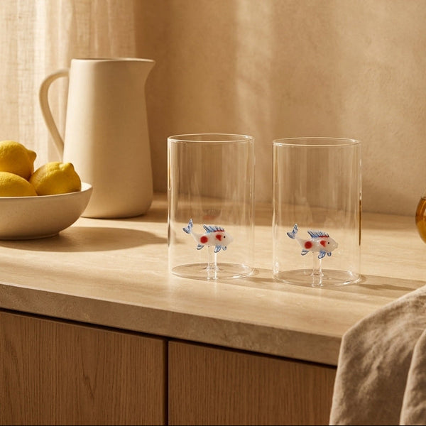 Monterey - Lot De 2 Gobelets Carpes - Verre Borosilicate - 500ml