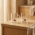 Monterey - Lot De 2 Mugs Cœurs - Verre Borosilicate - 420ml