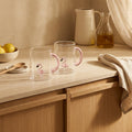 Monterey - Lot De 2 Mugs Flamant Roses - Verre Borosilicate - 420ml