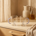 Monterey - Lot De 2 Mugs Chats - Verre Borosilicate - 420ml