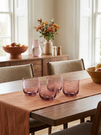 Eyden - Lot De 4 Gobelets 26 Cl - Verre Soufflé Bouche - Rose