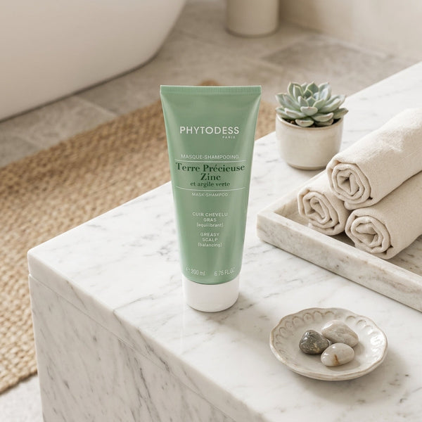 Masque-Shampooing Zinc Et Argile Verte - Équilibrant Cuir Chevelu Gras
