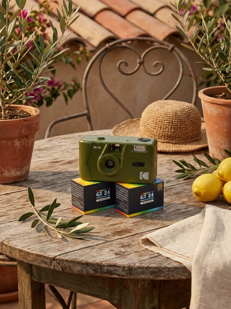 Appareil Photo Argentique - M35 - Vert Olive - 2 Pellicules Couleur Offertes - Kodak