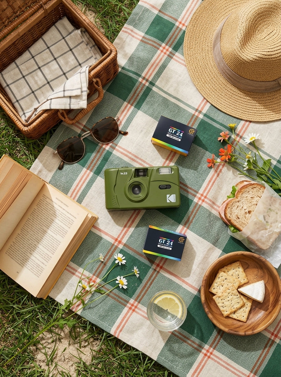 Appareil Photo Argentique - M35 - Vert Olive - 2 Pellicules Couleur Offertes - Kodak