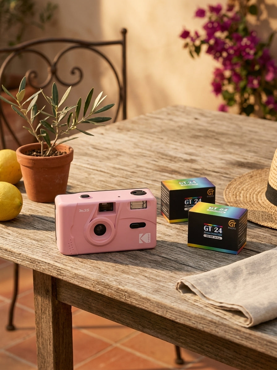 Appareil Photo Argentique - M35 - Rose - 2 Pellicules Couleur Offertes - Kodak