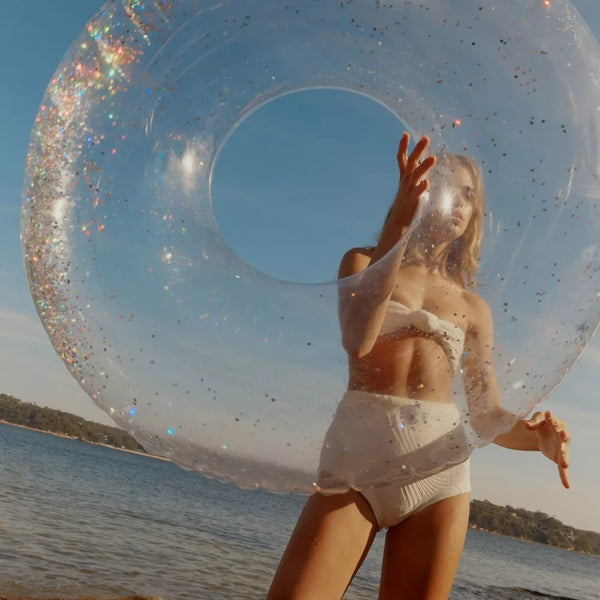Bouée Tube - Lilo - Paillettes - Holographic