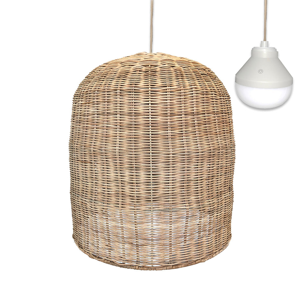 Giacomo - Suspension Sans Fil - Rotin - Beige