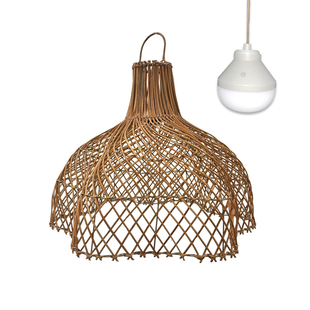 Aria - Suspension Sans Fil - Rotin - Beige