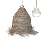 Anafi - Suspension Sans Fil - Jonc De Mer - Beige
