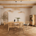 suspension bambou 100 cm fil noir boheme jipi