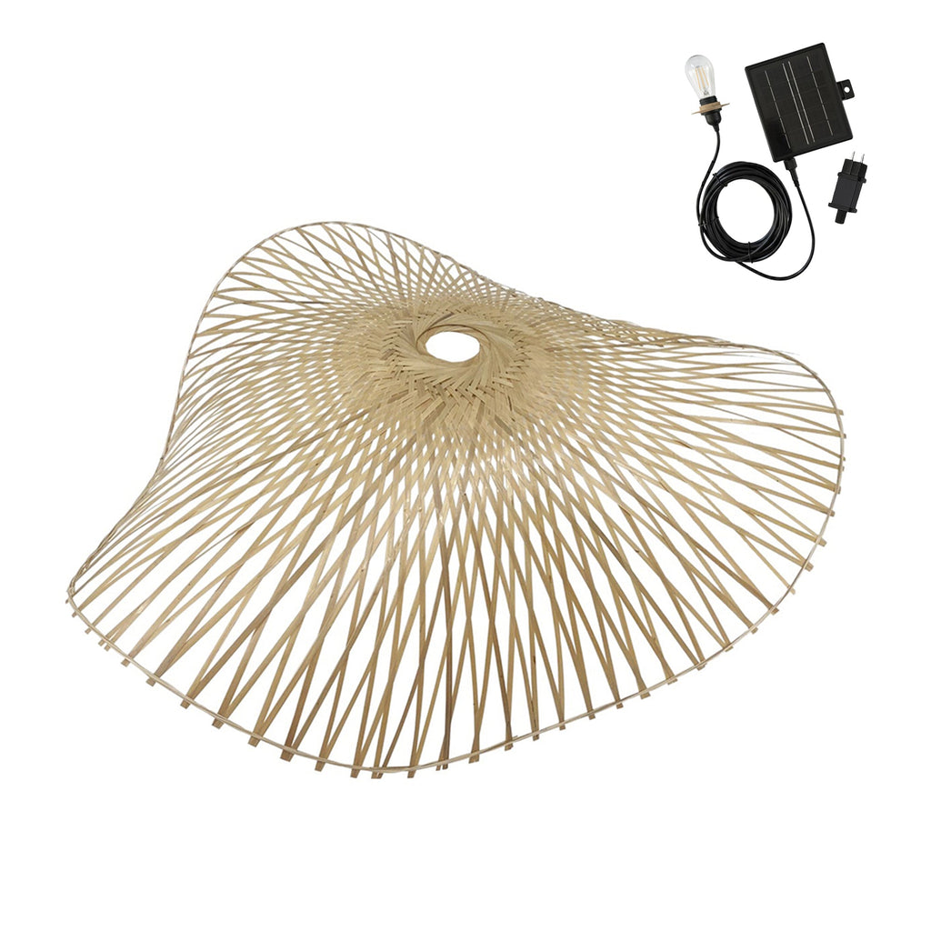 Laia - Suspension Solaire - Bambou - Beige