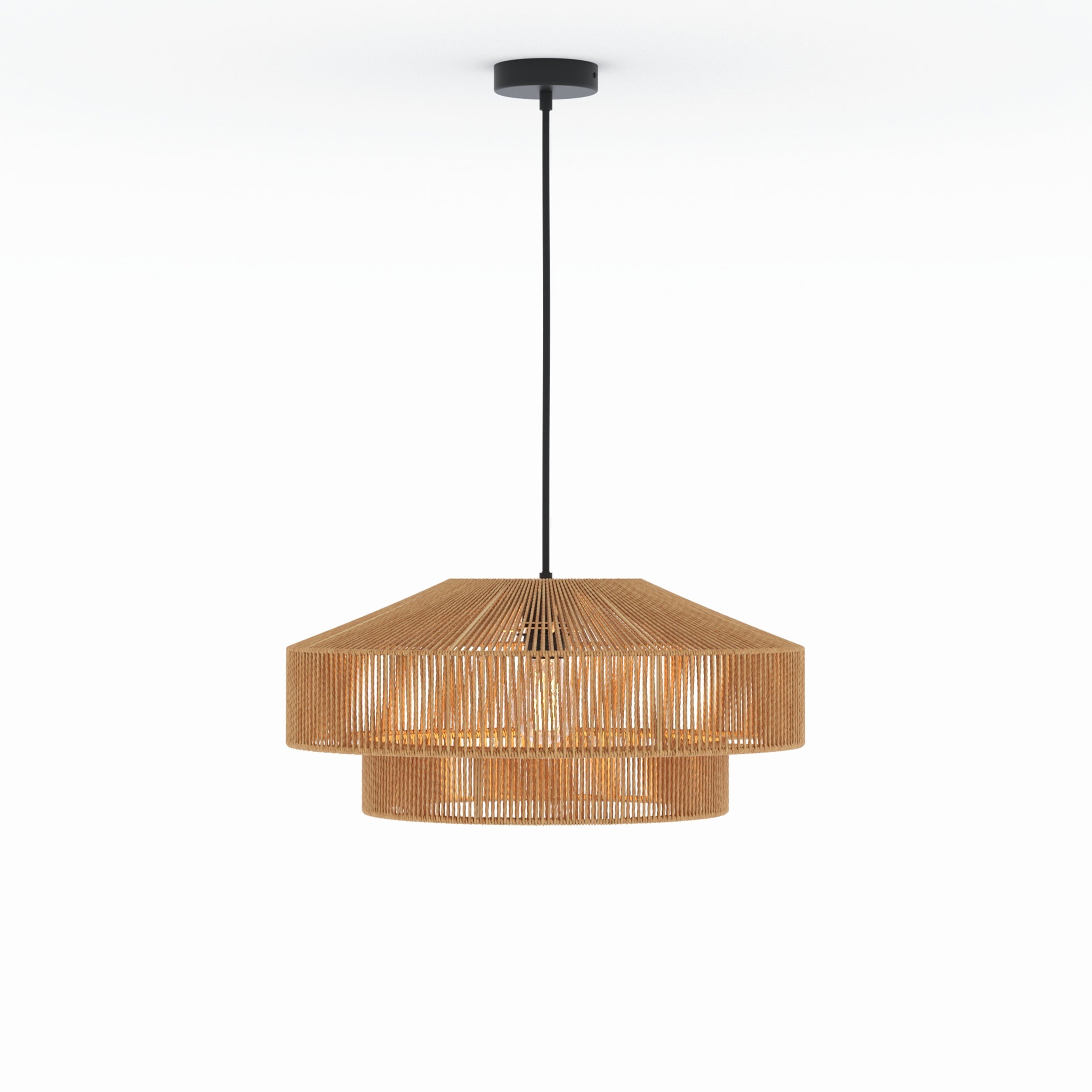 suspension ronde clairia superposition en papier de corde 60 cm_1