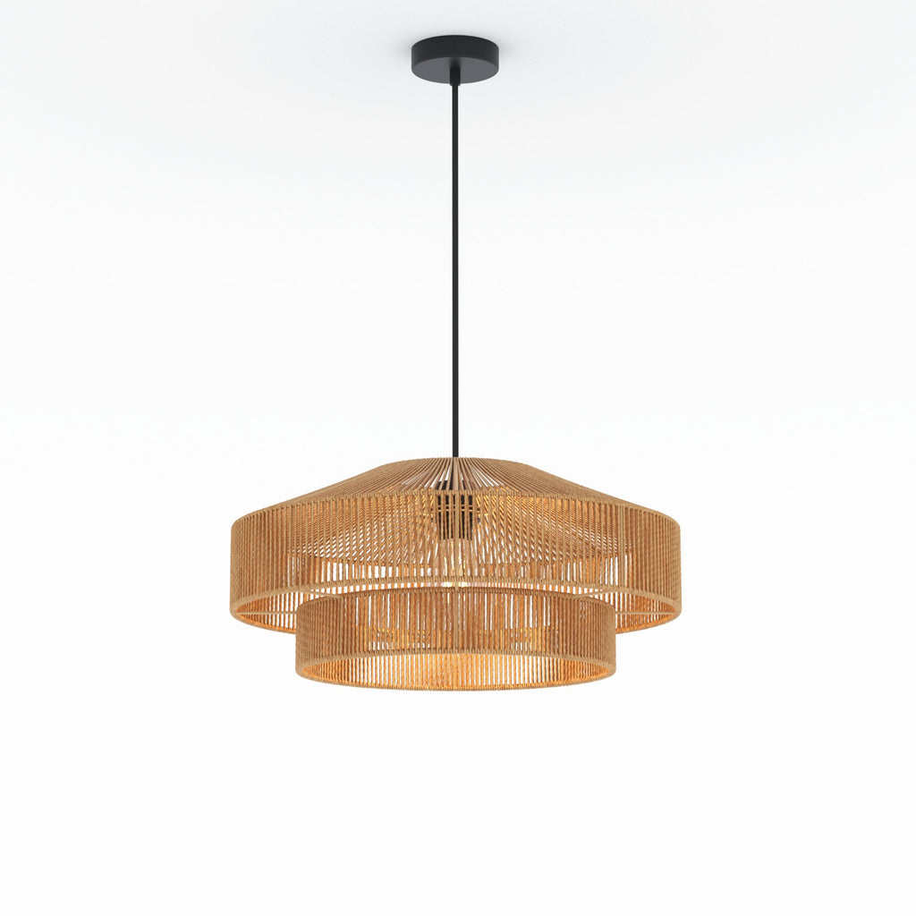 suspension ronde superposition en papier de corde 60 cm clairia_1
