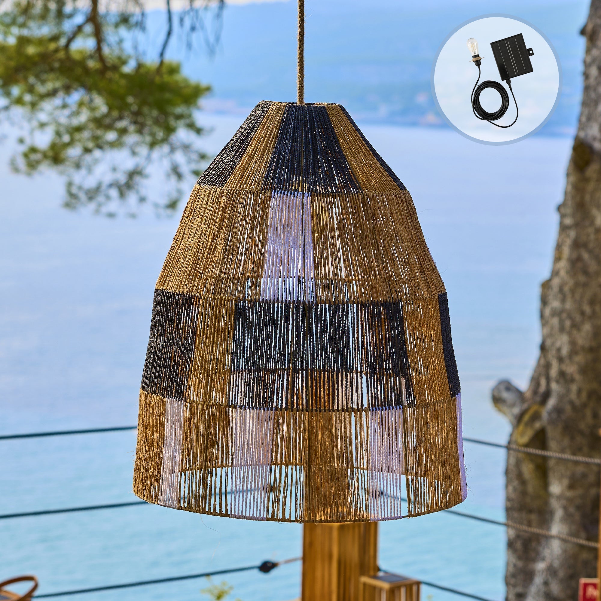 Zahara - Suspension Solaire - Corde - Beige