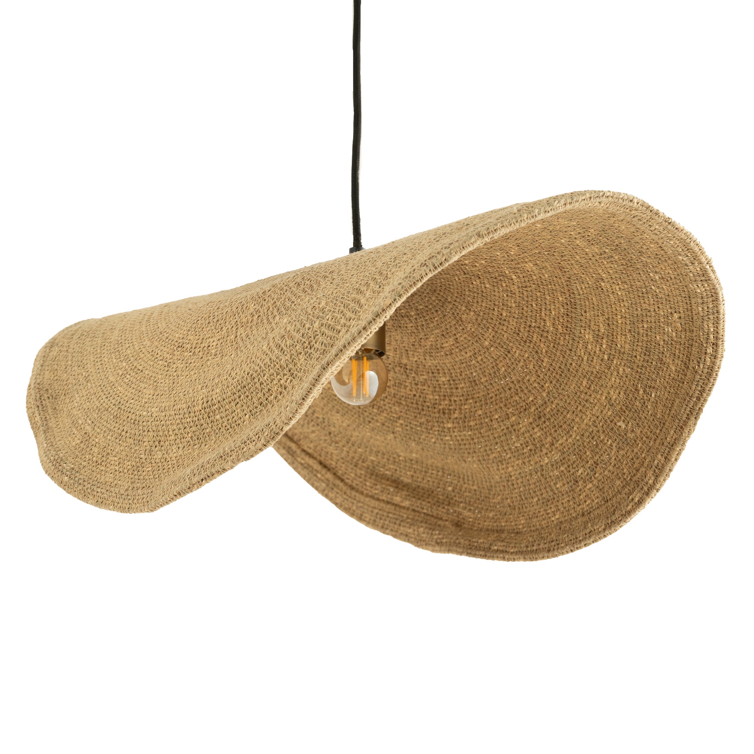suspensions modulable en matiere naurelle maho d 91 cm fond blanc