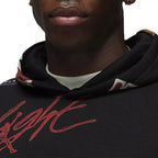 Sweat À Capuche Jordan Essential Fleece - Noir Et Rouge - Sweat Homme Textile