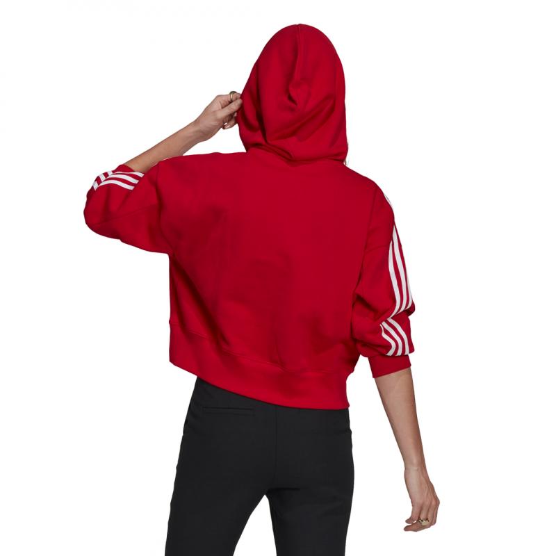 Sweat Ã Capuche Adidas Originals Adicolor Classics Crop - Rouge - Femme VETEMENT Adidas