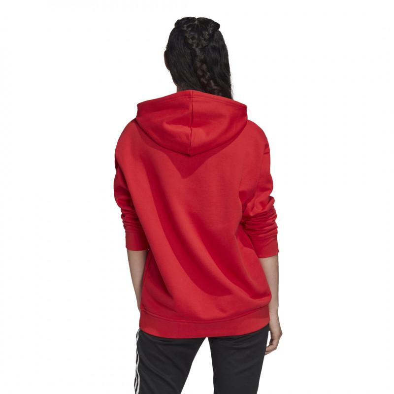 Sweat Ã Capuche Adidas Originals Adicolor Trefoil - Rouge - Femme VETEMENT Adidas