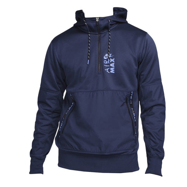 Sweat À Capuche Nike Air Max Half Zip - Bleu - Homme - Nike - The Bradery