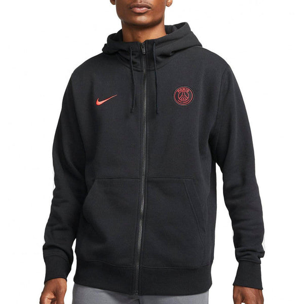 Sweat Ã Capuche Nike Psg Nsw Club Fz - Noir NIKE SWEAT HOMME TEXTILE Nike