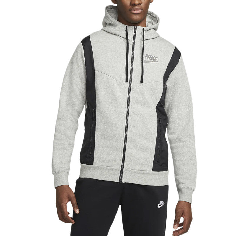 Sweat À Capuche Sportswear Hybrid Fleece - Gris