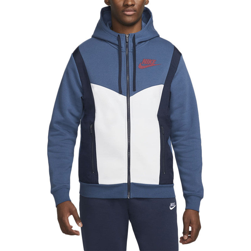 Sweat À Capuche Sportswear Hybrid Fleece - Bleu