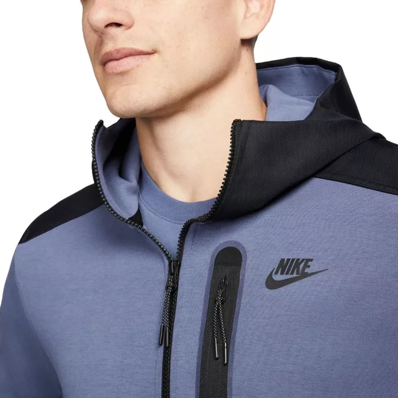 Sweat À Capuche Tech Fleece Full Zip - Bleu