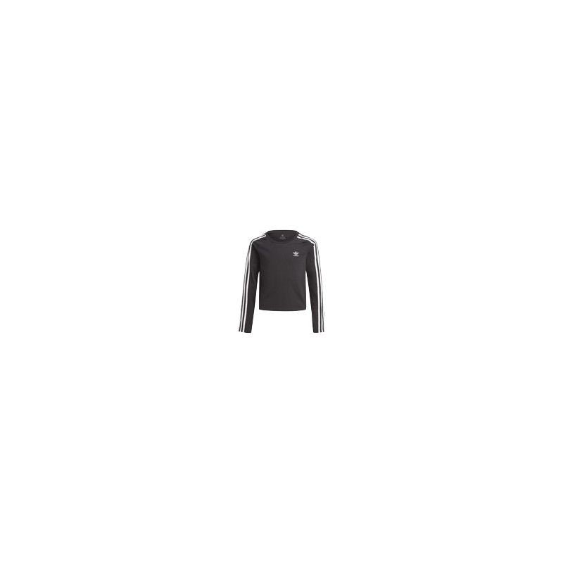 Sweat Adidas Originals 3-Stripes Cropped Junior - Noir - Adidas1 - The Bradery