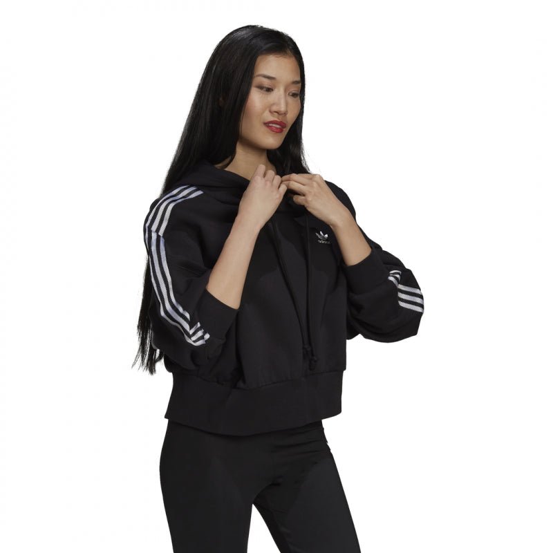 Sweat Adidas Originals Adicolor Classics Satin Tape Cropped - Noir - Femme - Adidas - The Bradery