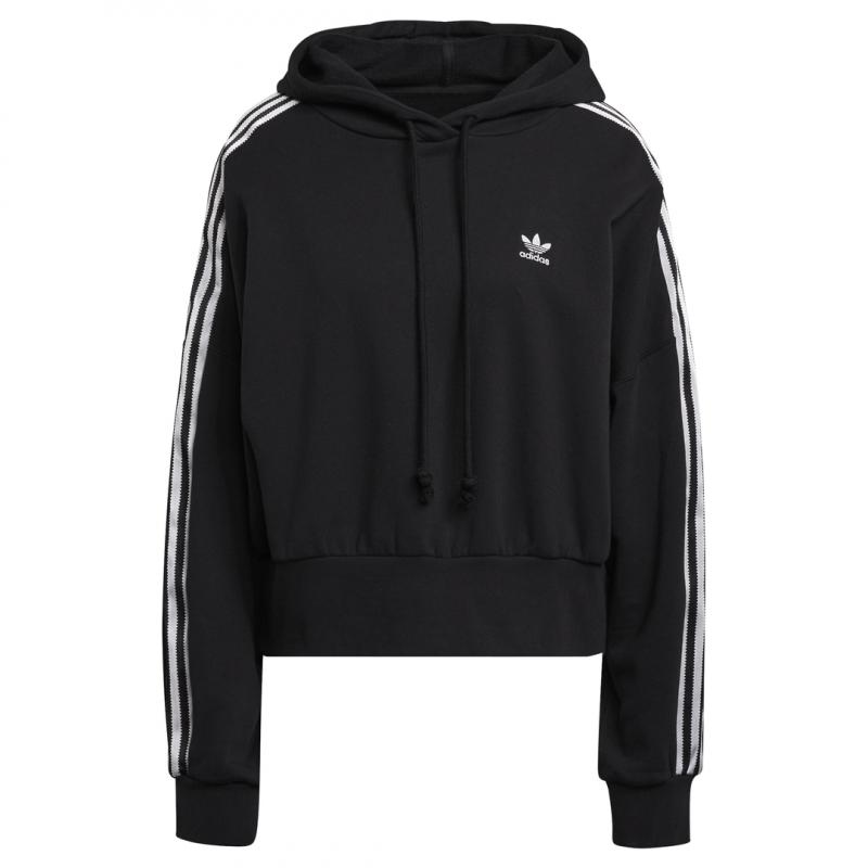 Sweat Adidas Originals Adicolor Classics Satin Tape Cropped - Noir - Femme - Adidas - The Bradery