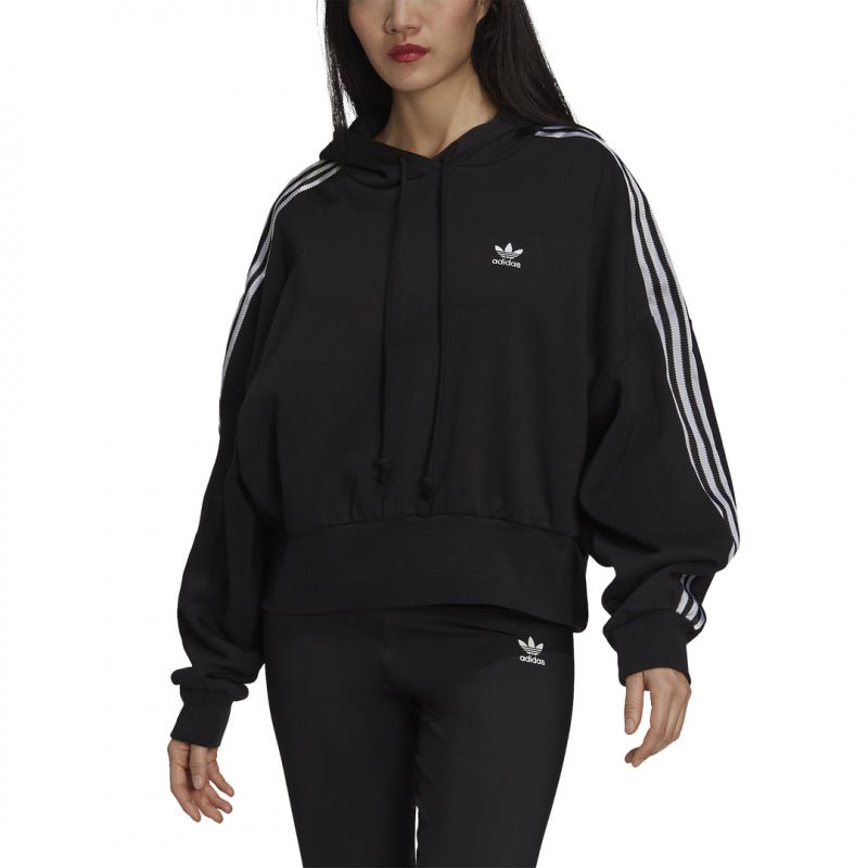 Sweat Adidas Originals Adicolor Classics Satin Tape Cropped - Noir - Femme - Adidas - The Bradery