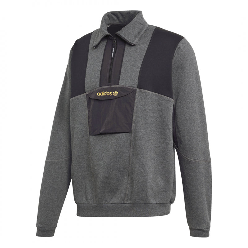 Sweat Adidas Originals Adventure Field Half-Zip - Gris - Adidas1 - The Bradery