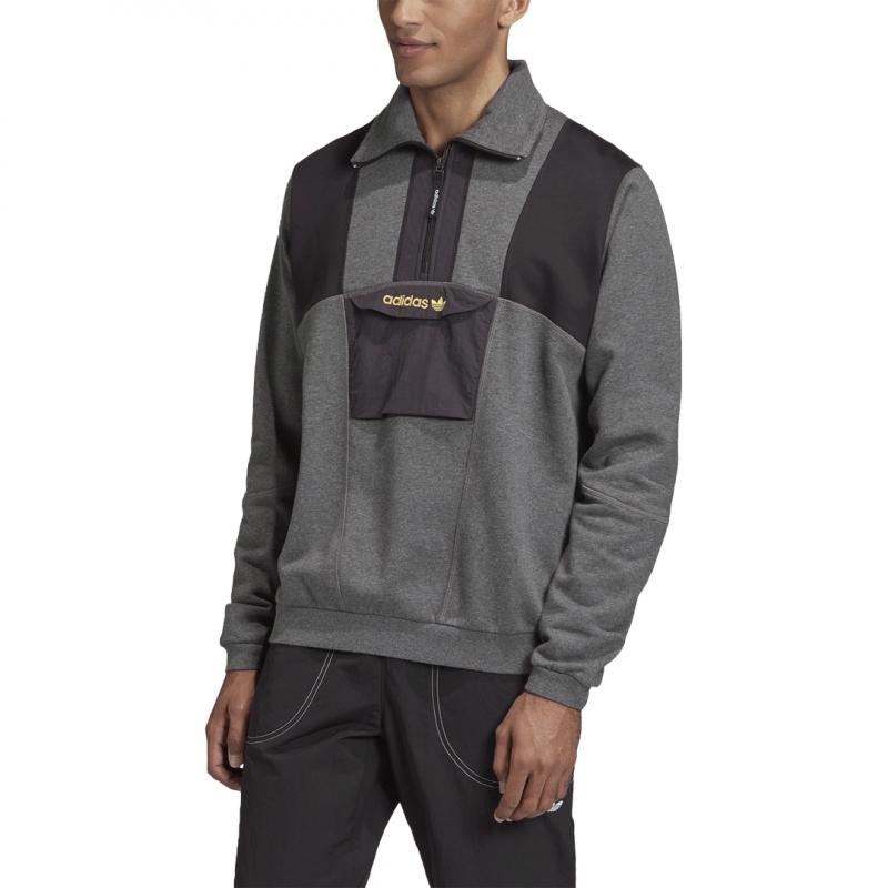 Sweat Adidas Originals Adventure Field Half-Zip - Gris - Adidas1 - The Bradery
