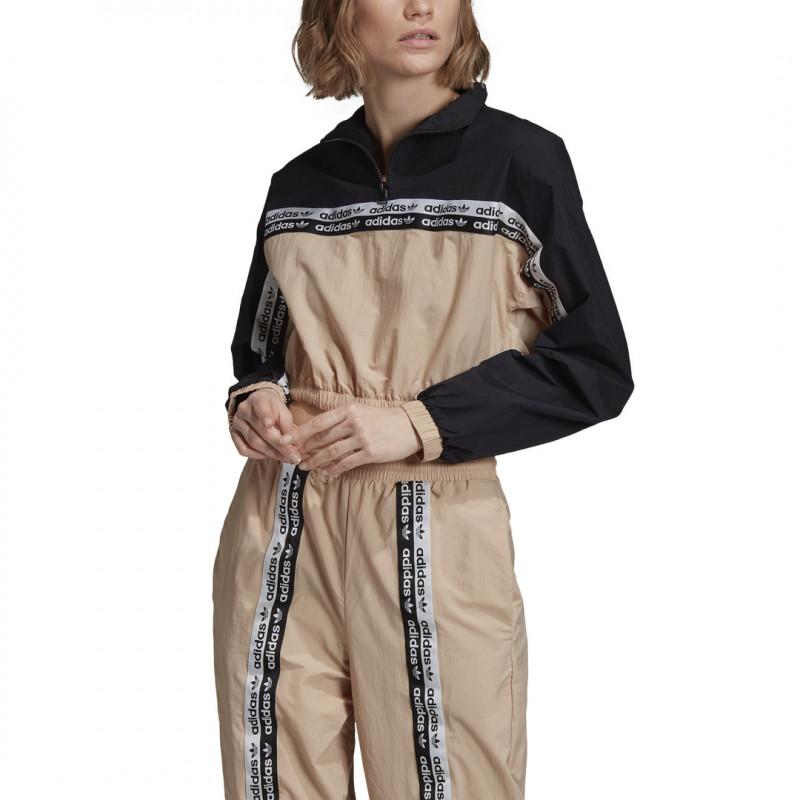 Sweat Adidas Originals Cropped - Beige - Femme VETEMENT Adidas