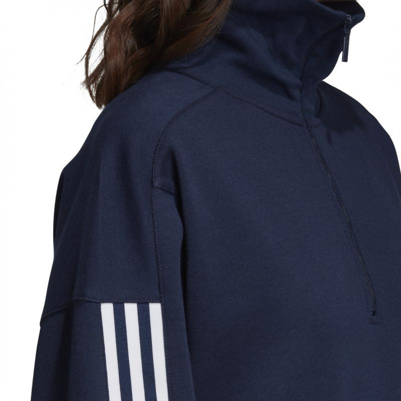 Sweat Adidas Originals Half-Zip - Bleu - Femme VETEMENT Adidas