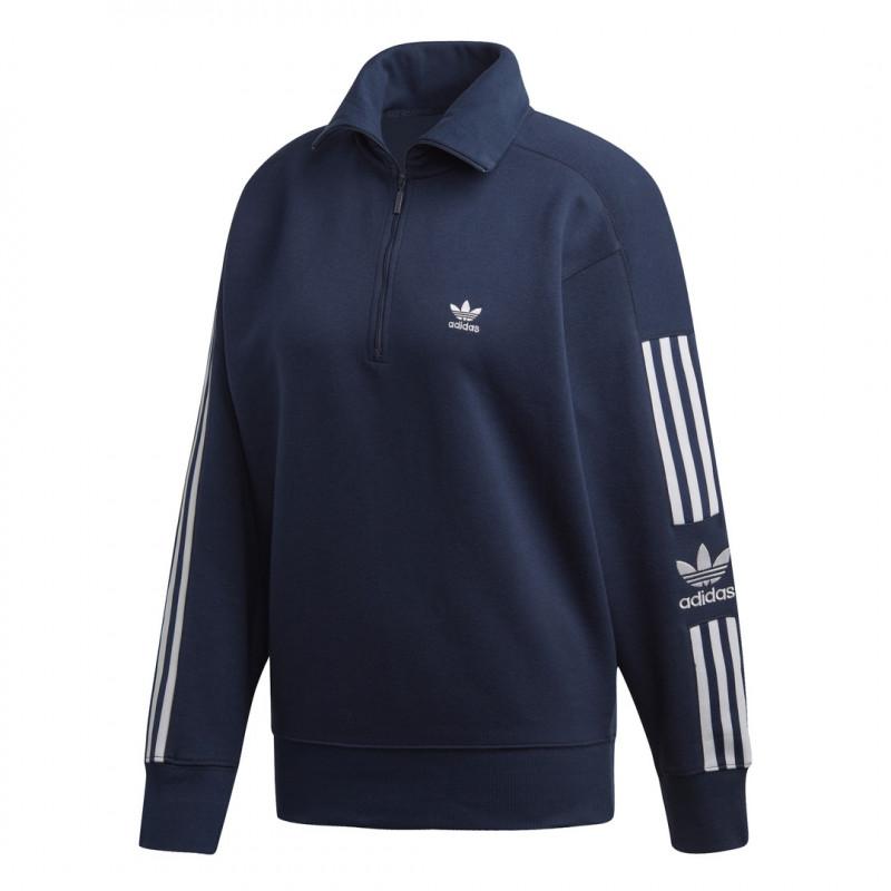 Sweat Adidas Originals Half-Zip - Bleu - Femme VETEMENT Adidas