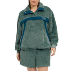 Sweat Gayel Sherpa Half Snap - Vert - Femme - UGG2 - The Bradery