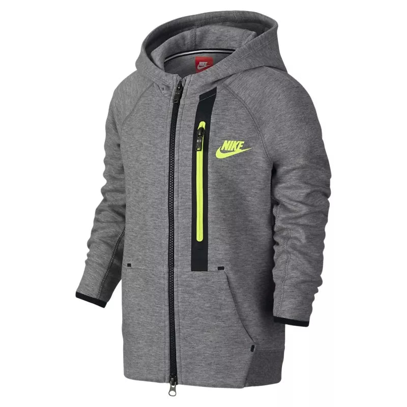 Sweat Nike Enfant Cadet Tech Fleece Full-Zip Hoodie - Gris, Jaune .