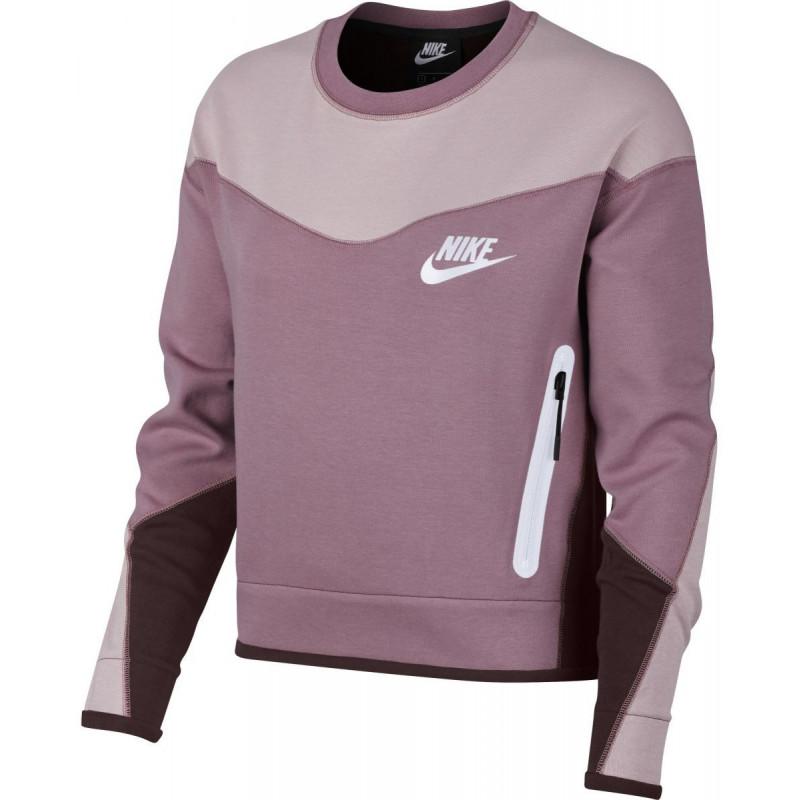 Sweat Nike Sportswear Tech Fleece Crew - Violet - Femme - Nike - The Bradery