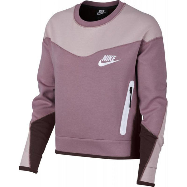 Sweat Nike Sportswear Tech Fleece Crew - Violet - Femme - Nike - The Bradery